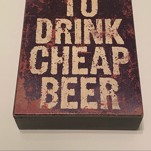 Wooden Decorative Sign Beer Themed - Picture 5 of 12